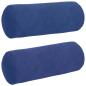 Preview: Bolsterkissen 2 pcs Polizeiblau Ø 15 x 40 cm Cordstoff