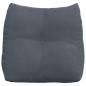 Preview: Rücken Kissen Dunkelgrau 45 x 24 x 50 cm Samt