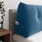 Preview: Rücken Kissen Blau 160 x 24 x 50 cm Samt