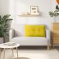 Preview: Rücken Kissen Gelb 80 x 50 cm Cordstoff