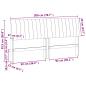 Preview: Gepolstertes Kopfteil Dunkelgrau 200 cm Massives Kiefernholz