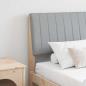 Preview: ARDEBO.de - Gepolstertes Kopfteil Hellgrau 180 cm Massives Kiefernholz