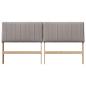 Preview: Gepolstertes Kopfteil Taupe 180 cm Massives Kiefernholz