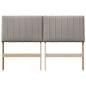 Preview: Gepolstertes Kopfteil Taupe 135 cm Massives Kiefernholz