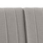 Preview: Gepolstertes Kopfteil Taupe 135 cm Massives Kiefernholz