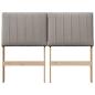 Preview: Gepolstertes Kopfteil Taupe 120 cm Massives Kiefernholz