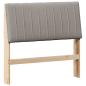 Preview: Gepolstertes Kopfteil Taupe 100 cm Massives Kiefernholz