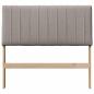 Preview: Gepolstertes Kopfteil Taupe 100 cm Massives Kiefernholz