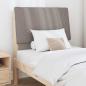 Preview: Gepolstertes Kopfteil Taupe 75 cm Massives Kiefernholz