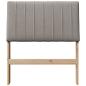 Preview: Gepolstertes Kopfteil Taupe 75 cm Massives Kiefernholz