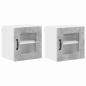 Preview: Küchenhängeschrank mit Regal 2 pcs Beton Grau 40 x 31 x 40 cm