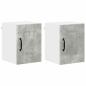 Preview: Küchenhängeschrank mit Regal 2 pcs Beton Grau 30 x 31 x 40 cm