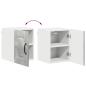 Preview: Küchenhängeschrank mit Regal 2 pcs Beton Grau 30 x 31 x 40 cm