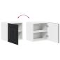 Preview: Küchenhängeschrank 2 pcs Schwarz 40 x 31 x 40 cm Holzwerkstoff