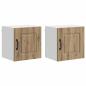 Preview: Küchenhängeschrank mit Tür 2 pcs Artisan-Eiche 40 x 31 x 40 cm