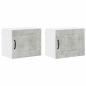 Preview: Küchenhängeschrank mit Regal 2 pcs Beton Grau 50 x 31 x 40 cm
