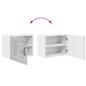 Preview: Küchenhängeschrank mit Regal 2 pcs Beton Grau 50 x 31 x 40 cm