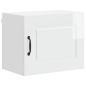 Preview: Küchenhängeschrank mit Tür 2 pcs Hochglanz Weiß 50 x 31 x 40 cm