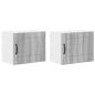 Preview: Küchenhängeschrank mit Tür 2 pcs Graues Sonoma 50 x 31 x 40 cm