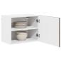 Preview: Küchenhängeschrank mit Regal Braun Eichen-Optik 50 x 31 x 40 cm