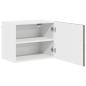 Preview: Küchenhängeschrank mit Regal Braun Eichen-Optik 50 x 31 x 40 cm