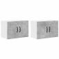 Preview: Küchenhängeschrank mit Regal 2 pcs Beton Grau 60 x 31 x 40 cm
