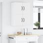 Preview: Küchenhängeschrank mit Tür 2 pcs Hochglanz Weiß 60 x 31 x 40 cm