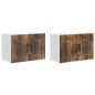 Preview: Küchenhängeschrank 2 pcs Geräucherte Eiche 60 x 31 x 40 cm