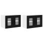 Preview: Küchenhängeschrank 2 pcs Schwarz 60 x 31 x 40 cm Holzwerkstoff