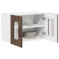 Preview: Küchenhängeschrank mit Regal Braun Eichen-Optik 60 x 31 x 40 cm