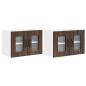 Preview: Küchenhängeschrank 2 pcs Braun Eichen-Optik 60 x 31 x 40 cm