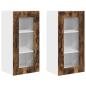 Preview: Küchenhängeschrank 2 pcs Geräucherte Eiche 40 x 31 x 80 cm