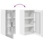 Preview: Küchenhängeschrank mit Tür 2 pcs Graues Sonoma 40 x 31 x 80 cm
