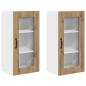 Preview: Küchenhängeschrank mit Tür 2 pcs Artisan-Eiche 40 x 31 x 80 cm
