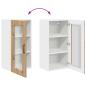 Preview: Küchenhängeschrank mit Tür 2 pcs Artisan-Eiche 40 x 31 x 80 cm
