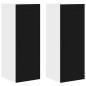 Preview: Küchenhängeschrank 2 pcs Schwarz 30 x 31 x 80 cm Holzwerkstoff