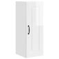 Preview: Küchenhängeschrank mit Tür 2 pcs Hochglanz Weiß 30 x 31 x 80 cm