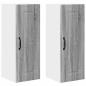 Preview: Küchenhängeschrank mit Tür 2 pcs Graues Sonoma 30 x 31 x 80 cm