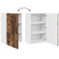 Preview: Küchenhängeschrank mit Regal Geräucherte Eiche 50 x 31 x 80 cm