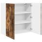Preview: Küchenhängeschrank mit Regal Geräucherte Eiche 80 x 31 x 80 cm