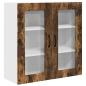 Preview: Küchenhängeschrank mit Regal Geräucherte Eiche 80 x 31 x 80 cm