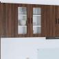 Preview: ARDEBO.de - Küchenhängeschrank mit Regal Braun Eichen-Optik 80 x 31 x 80 cm