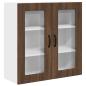 Preview: Küchenhängeschrank mit Regal Braun Eichen-Optik 80 x 31 x 80 cm
