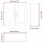 Preview: Küchenhängeschrank mit Regal Braun Eichen-Optik 80 x 31 x 80 cm