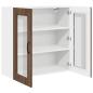 Preview: Küchenhängeschrank mit Regal Braun Eichen-Optik 80 x 31 x 80 cm