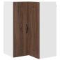 Preview: Küchenhängeschrank mit Regal Braun Eichen-Optik 57 x 57 x 80 cm