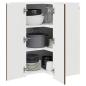 Preview: Küchenhängeschrank mit Regal Braun Eichen-Optik 57 x 57 x 80 cm