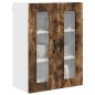 Preview: Küchenhängeschrank mit Regal Geräucherte Eiche 60 x 31 x 80 cm