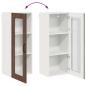 Preview: Küchenhängeschrank mit Tür Braun Eichen-Optik 40 x 31 x 100 cm