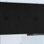Preview: ARDEBO.de - Küchenhängeschrank Schwarz 30 x 31 x 100 cm Holzwerkstoff